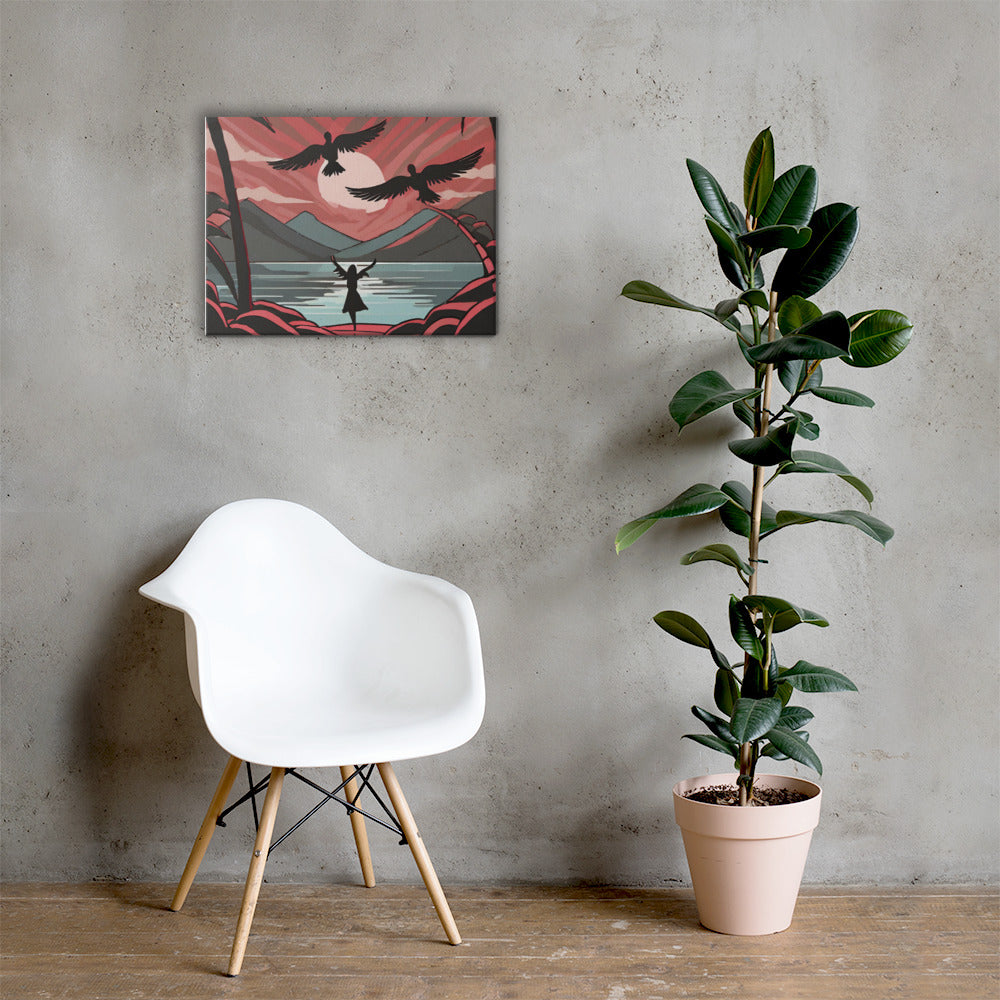 Angel Beach Canvas Print by Seraphim International