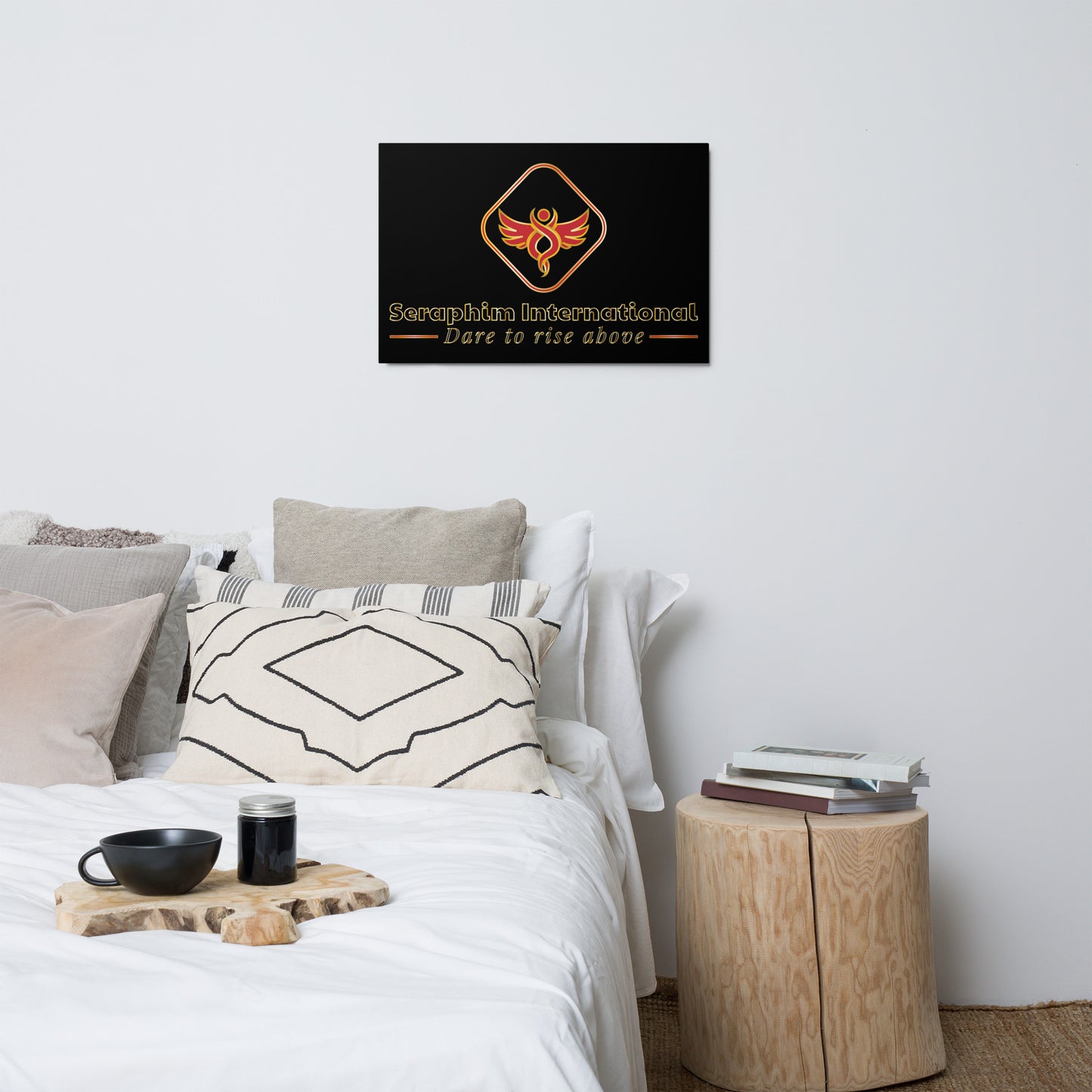 Ebony and Gold Seraphim International Metal Print