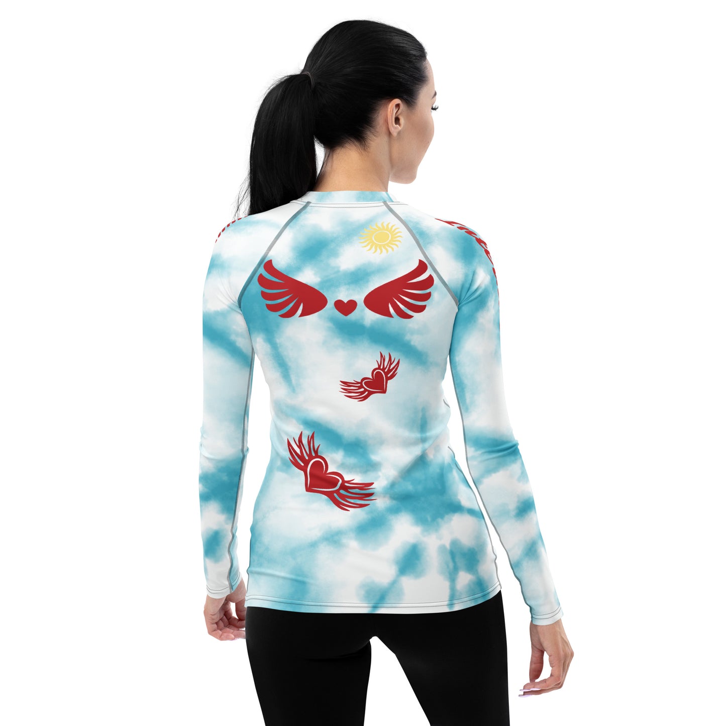 Get Your Wings, Blue Skies Women's Rash Guard
