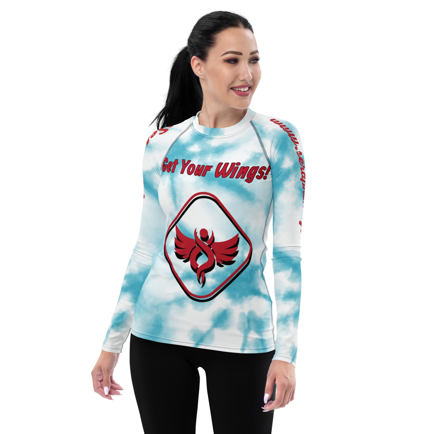 Get Your Wings, Blue Skies Women's Rash Guard