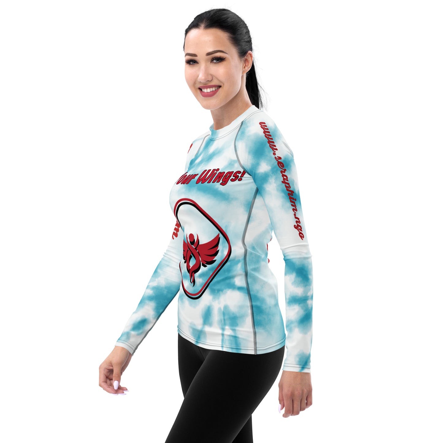 Get Your Wings, Blue Skies Women's Rash Guard