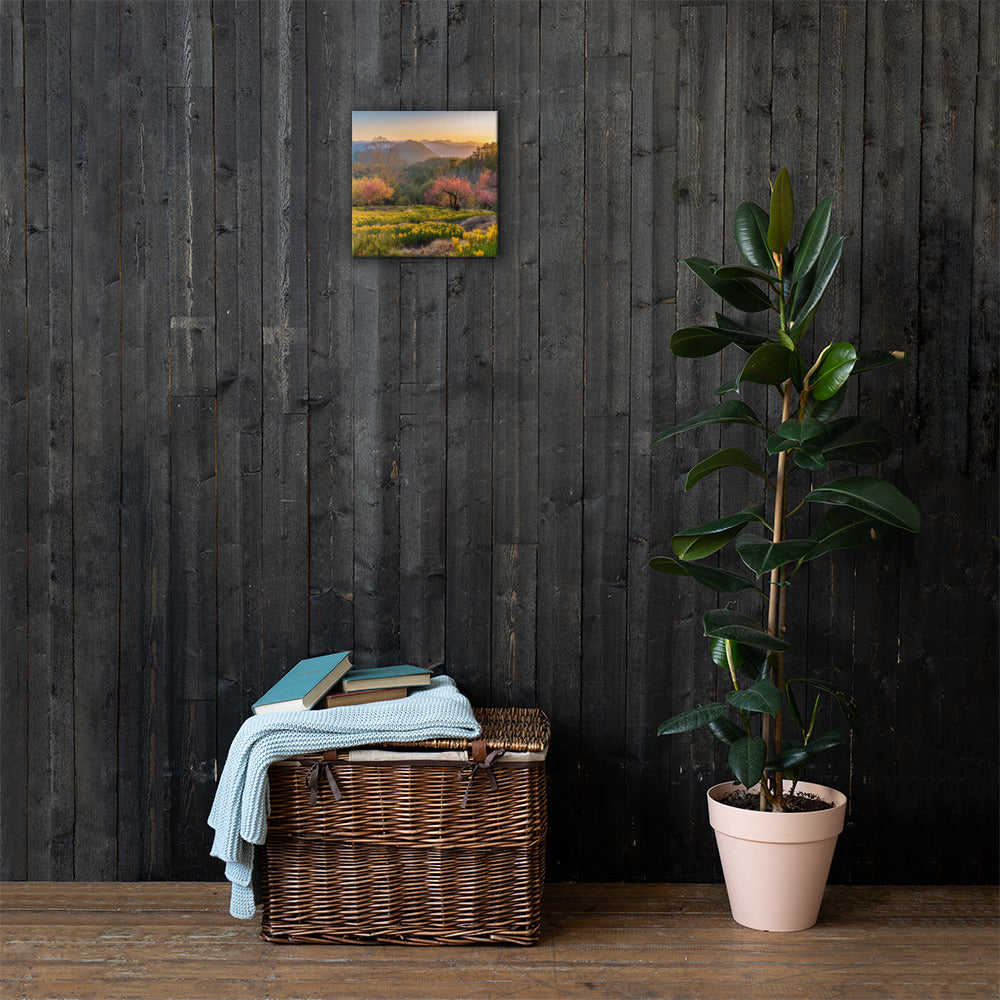 Mountain Meadow Morning Frameless Canvas Wall Art by Seraphim International