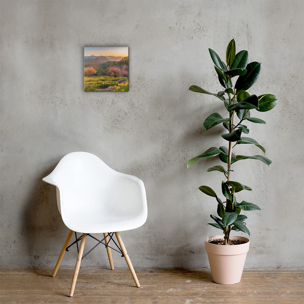 Mountain Meadow Morning Frameless Canvas Wall Art by Seraphim International