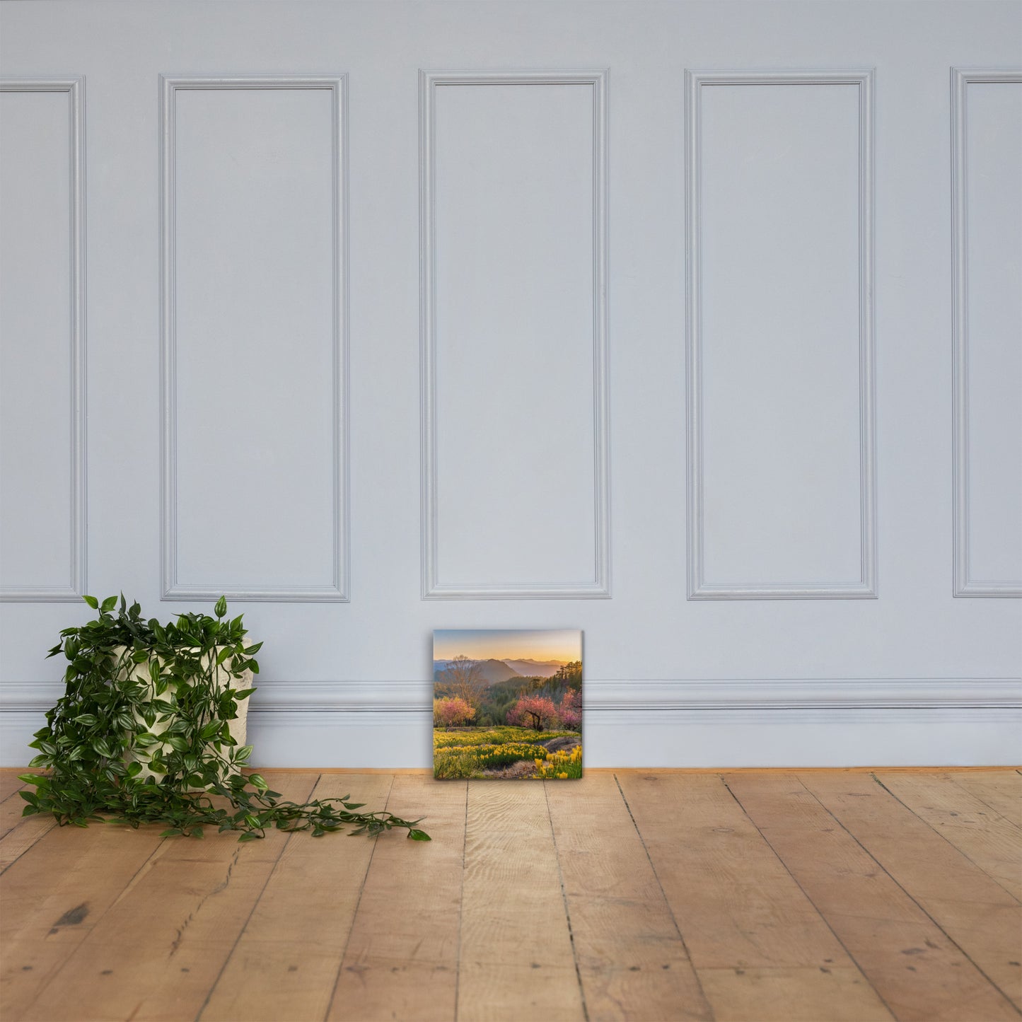 Mountain Meadow Morning Frameless Canvas Wall Art by Seraphim International