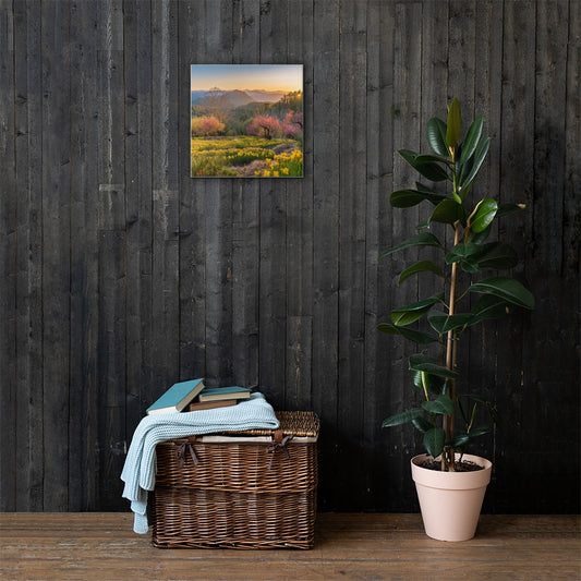 Mountain Meadow Morning Frameless Canvas Wall Art by Seraphim International