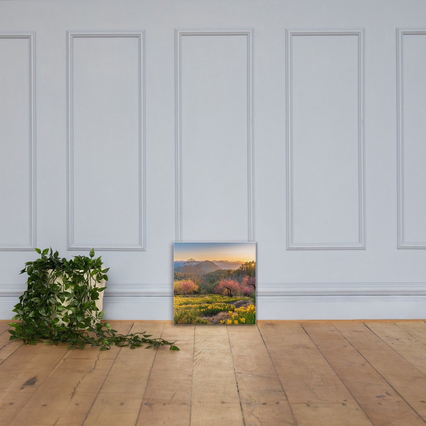 Mountain Meadow Morning Frameless Canvas Wall Art by Seraphim International