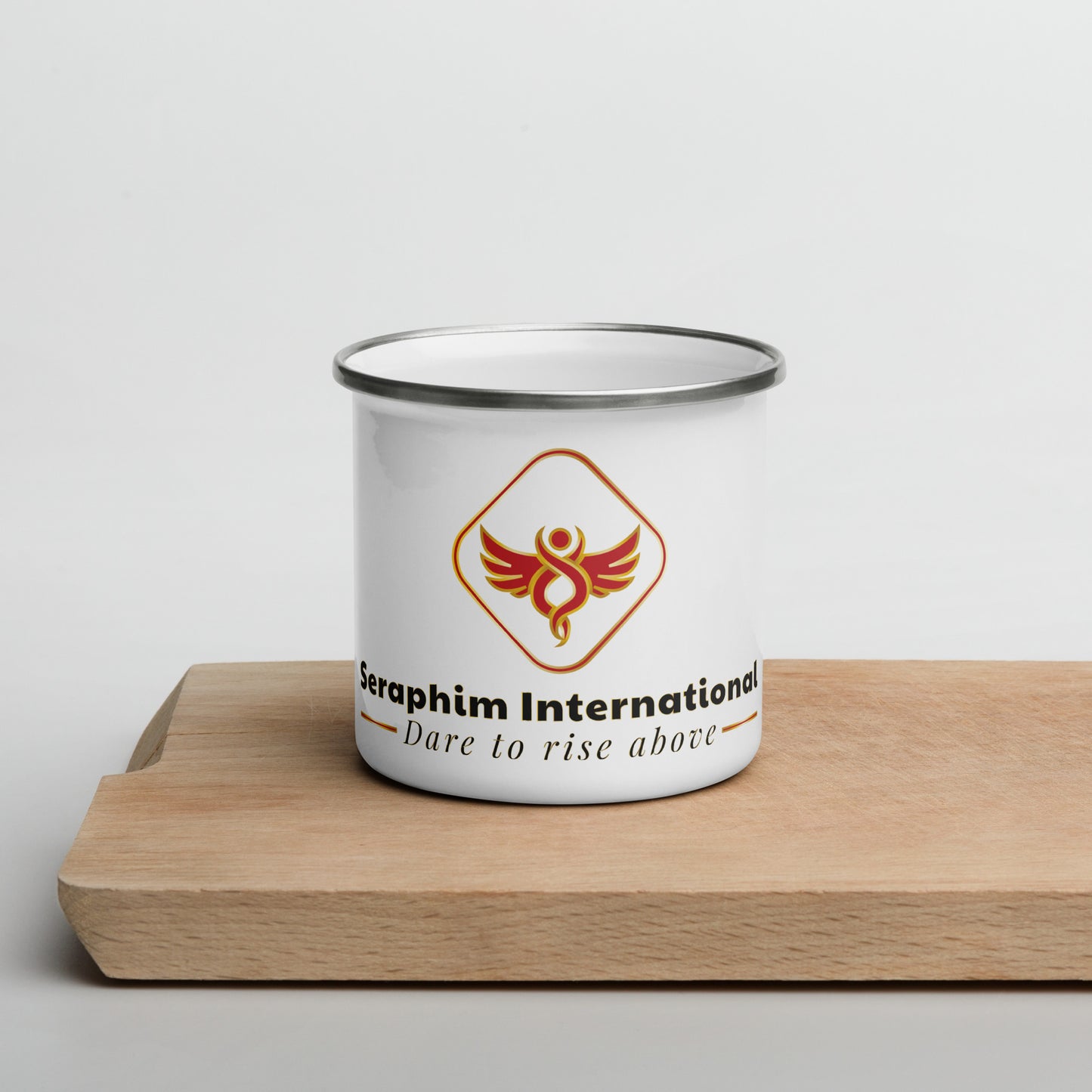 Seraphim International Top Shelf Enamel Logo Mug