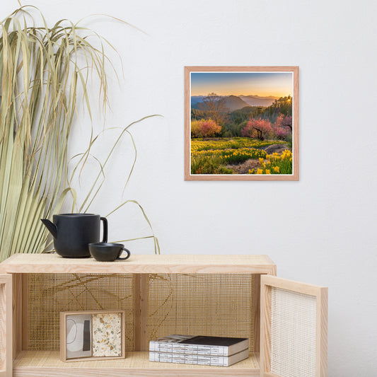 Mountain Meadow Morning Framed poster by Seraphim International