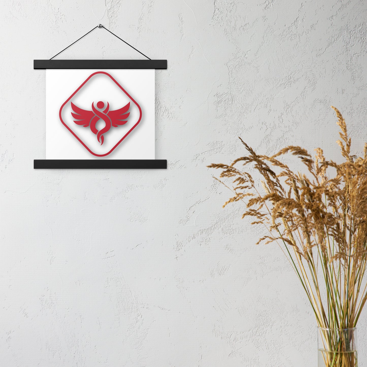 Iconic Angel Wooden-Framed Wall Hanging