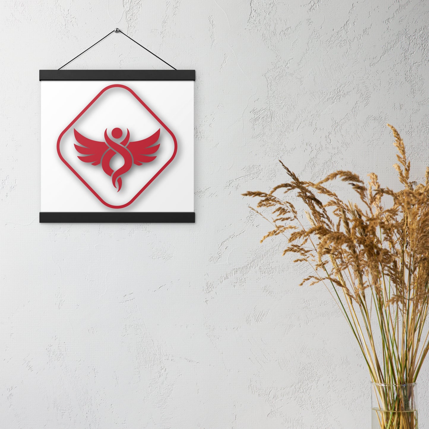Iconic Angel Wooden-Framed Wall Hanging