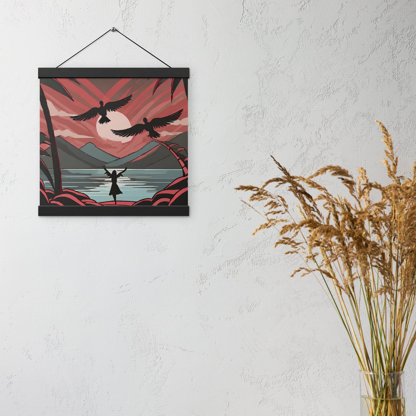 Angel Beach Wooden-Framed Wall Hanging by Seraphim International