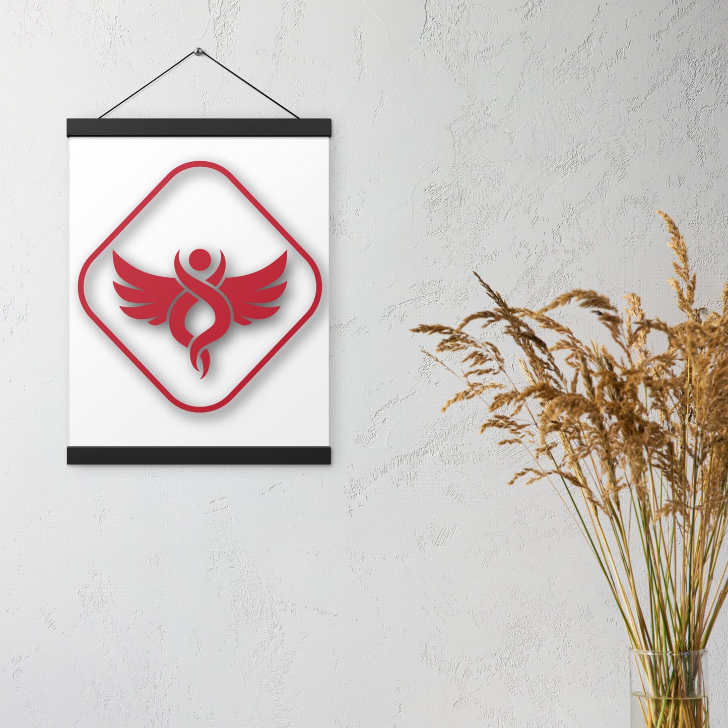 Iconic Angel Wooden-Framed Wall Hanging