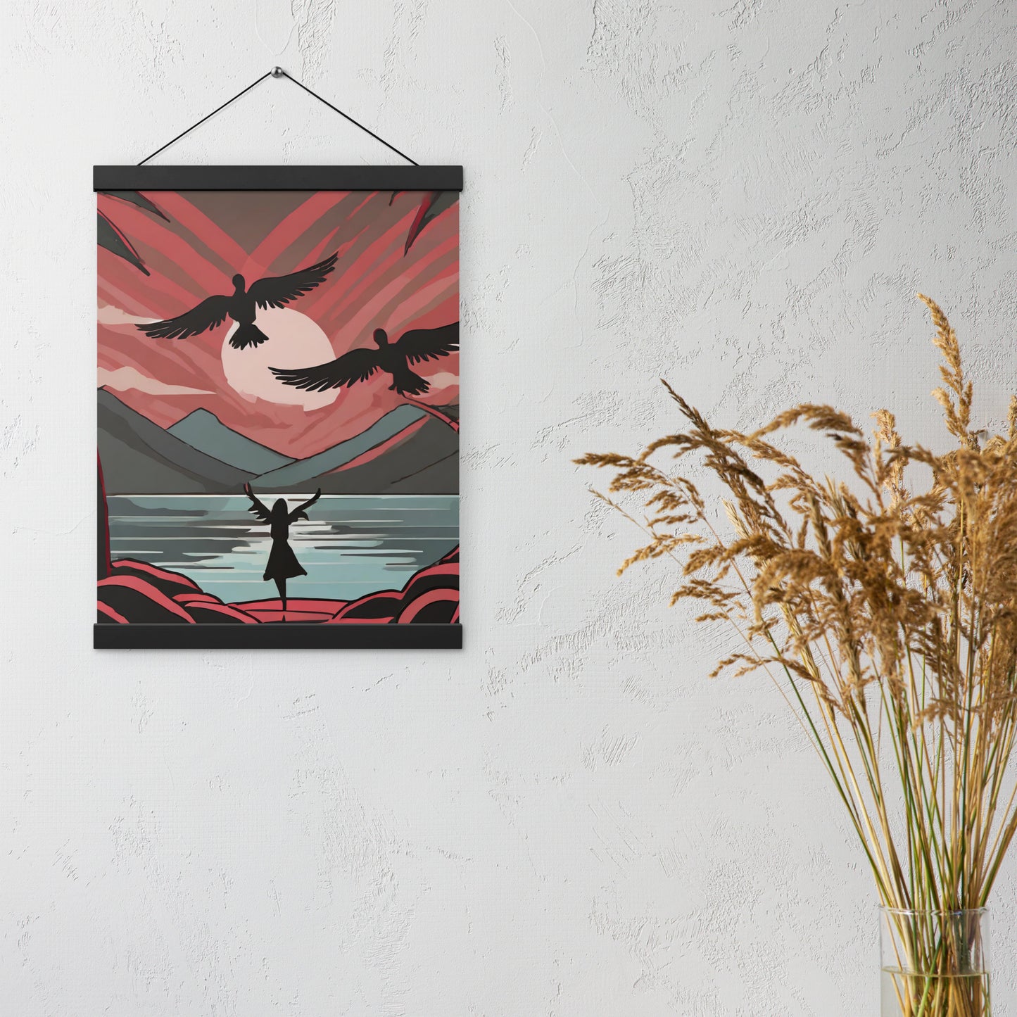 Angel Beach Wooden-Framed Wall Hanging by Seraphim International