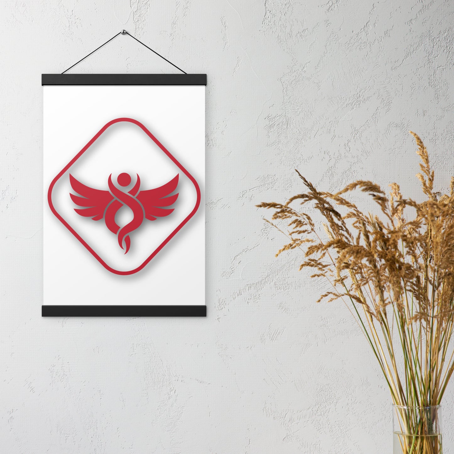 Iconic Angel Wooden-Framed Wall Hanging