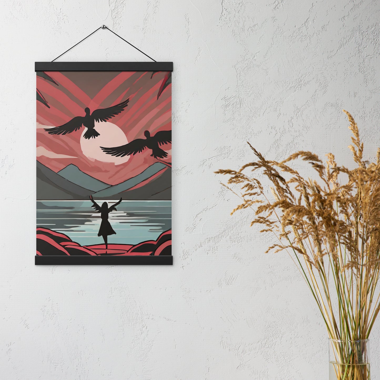 Angel Beach Wooden-Framed Wall Hanging by Seraphim International