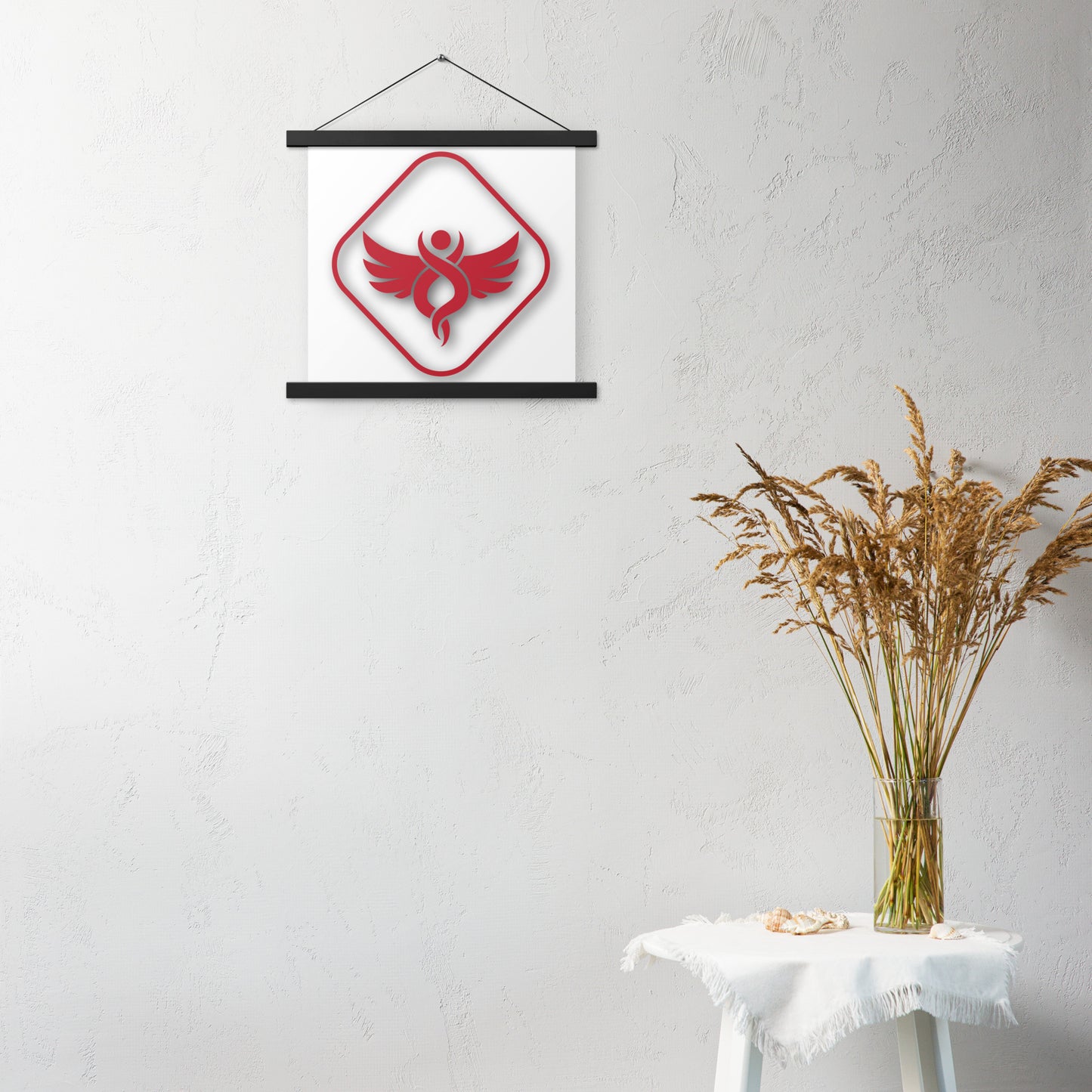 Iconic Angel Wooden-Framed Wall Hanging