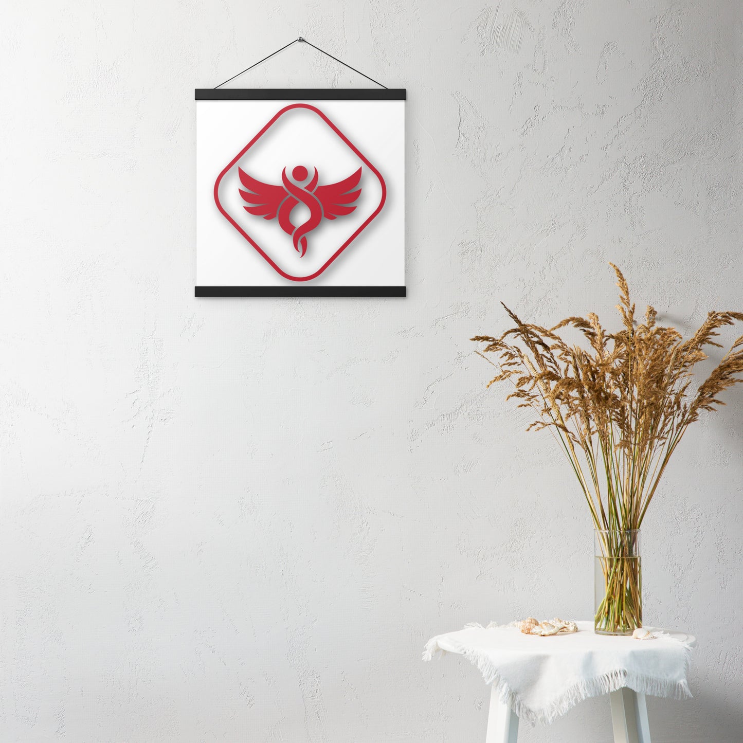 Iconic Angel Wooden-Framed Wall Hanging