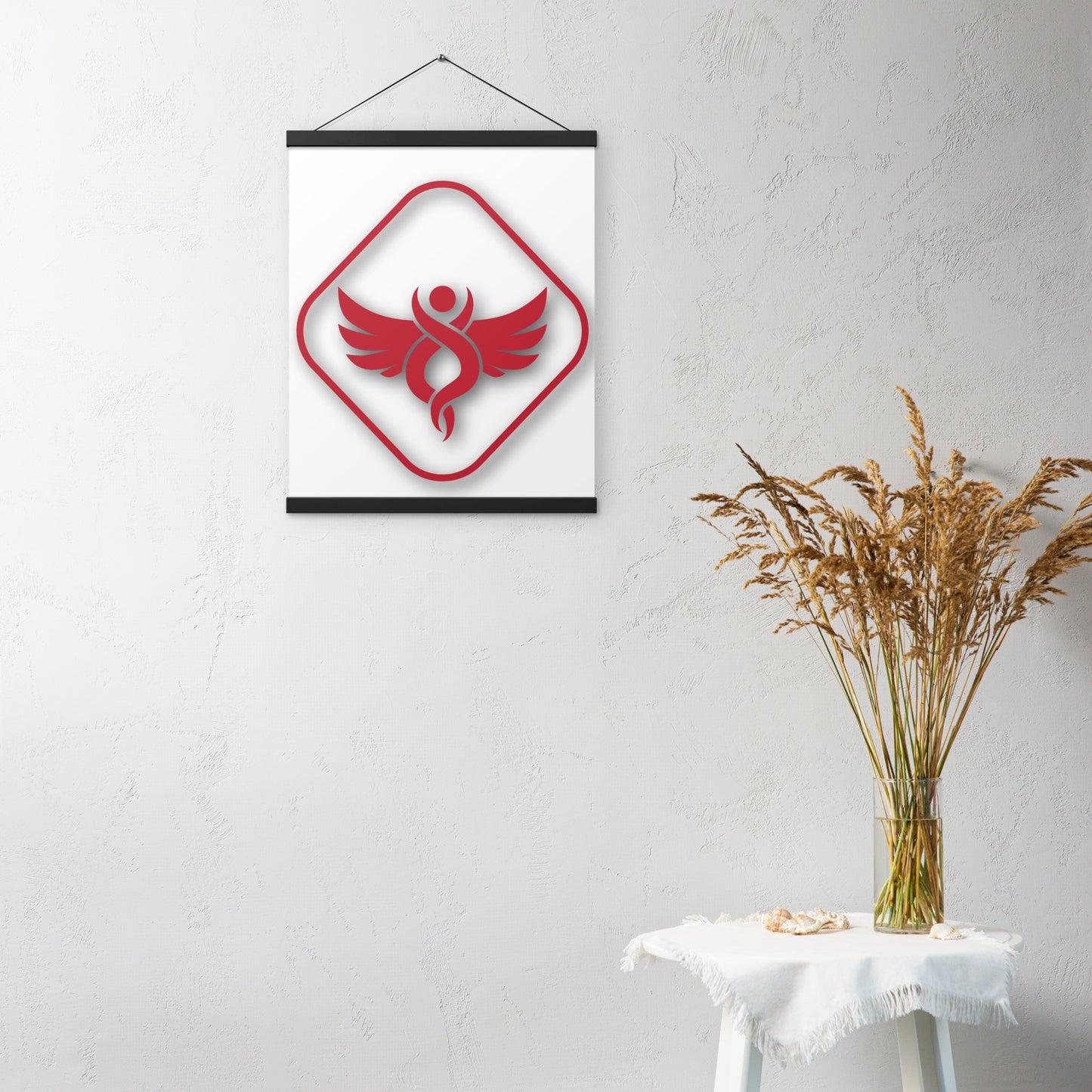 Iconic Angel Wooden-Framed Wall Hanging
