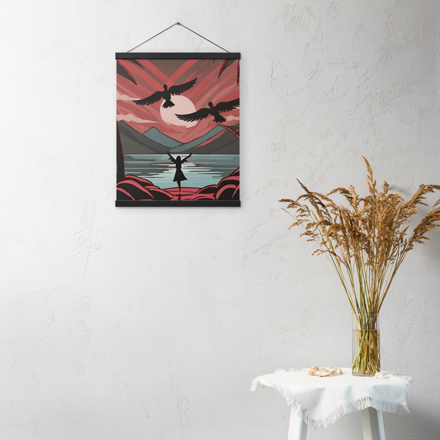 Angel Beach Wooden-Framed Wall Hanging by Seraphim International