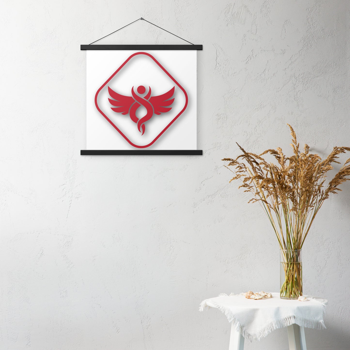 Iconic Angel Wooden-Framed Wall Hanging