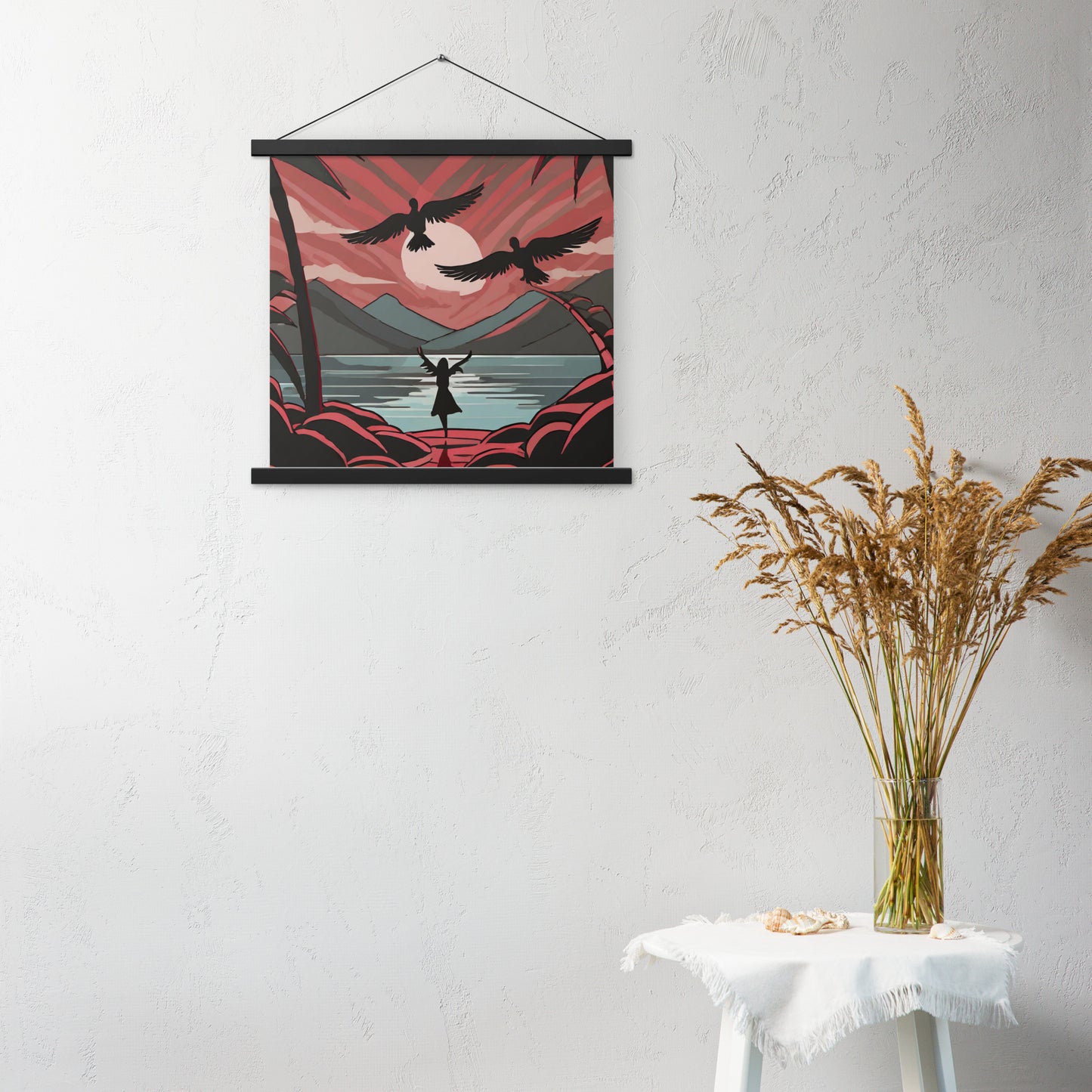 Angel Beach Wooden-Framed Wall Hanging by Seraphim International