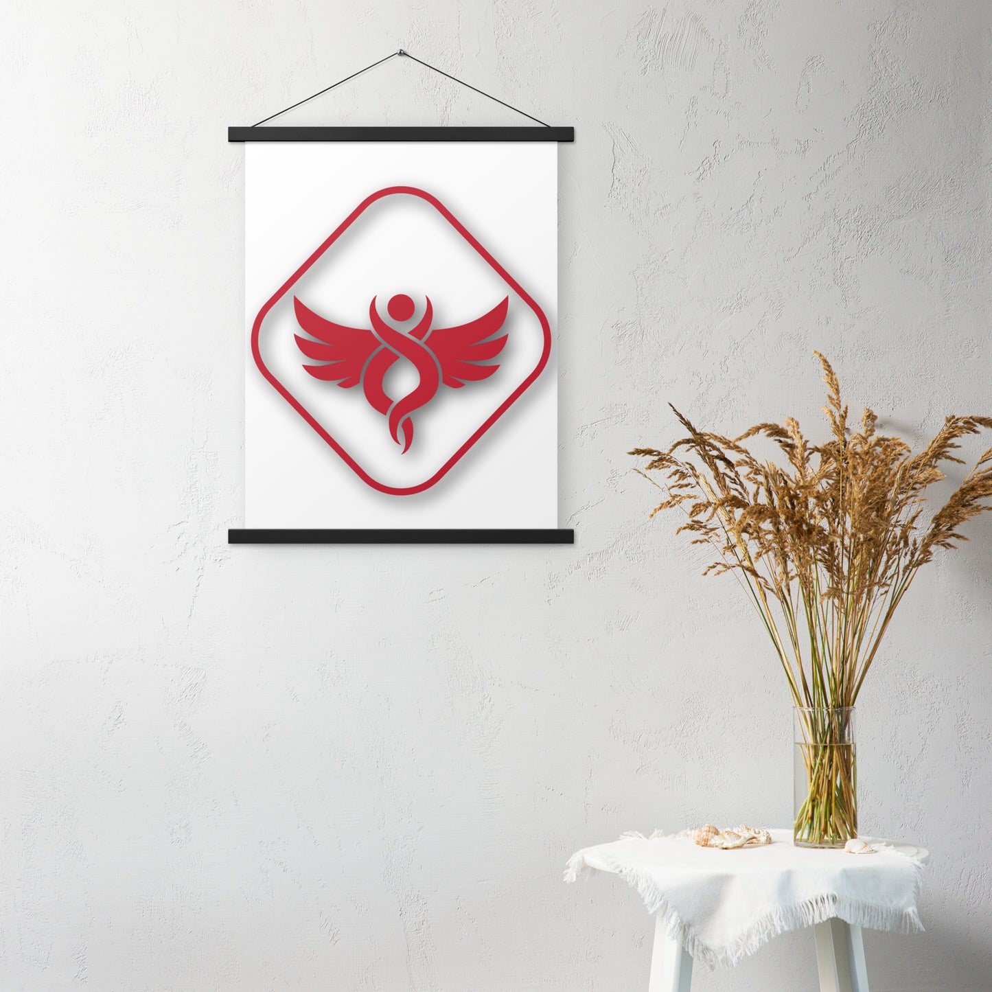 Iconic Angel Wooden-Framed Wall Hanging