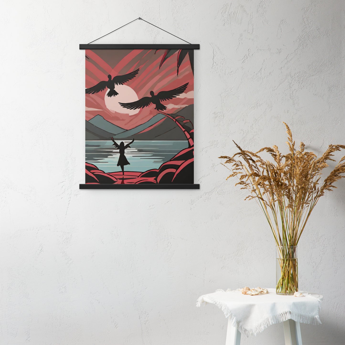 Angel Beach Wooden-Framed Wall Hanging by Seraphim International