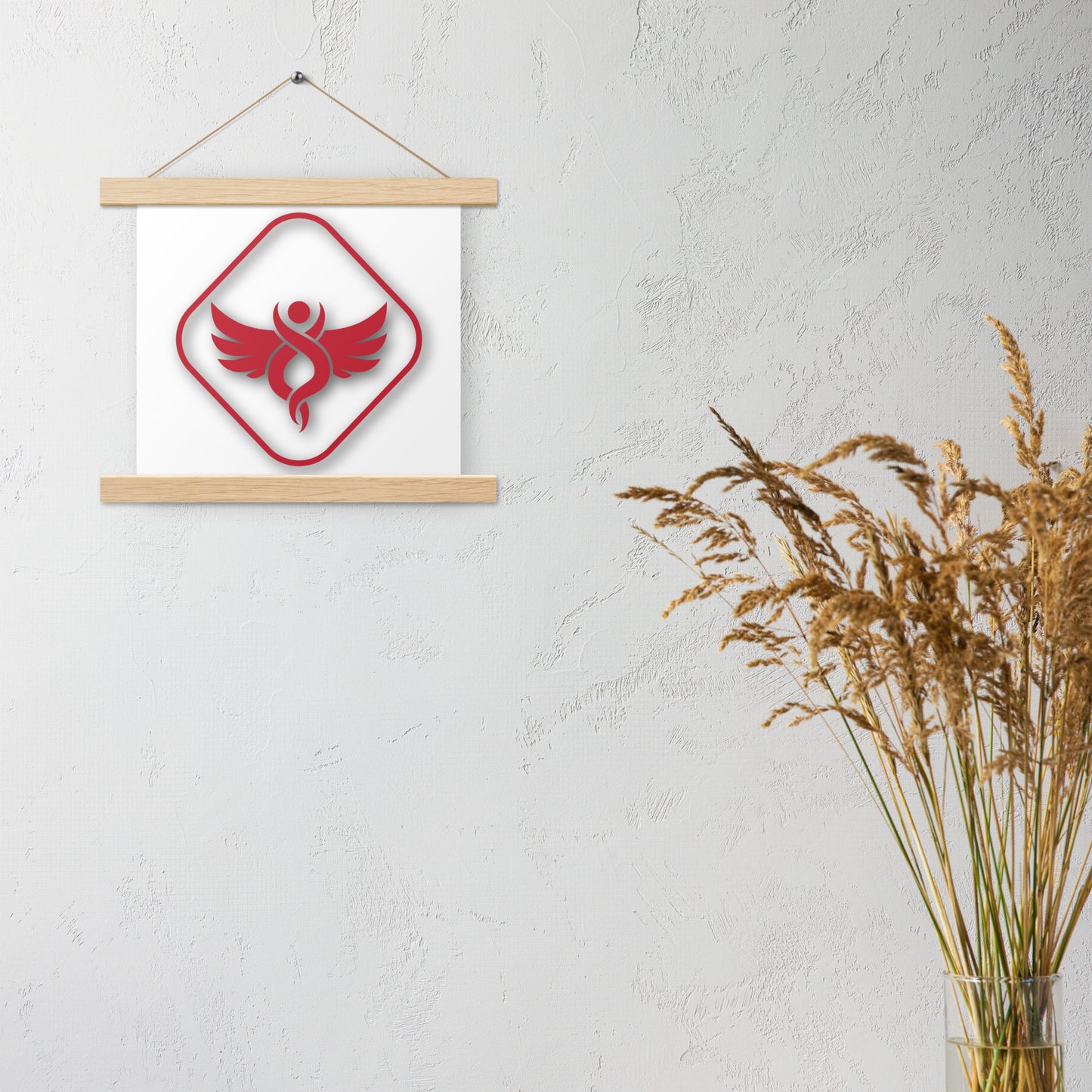Iconic Angel Wooden-Framed Wall Hanging