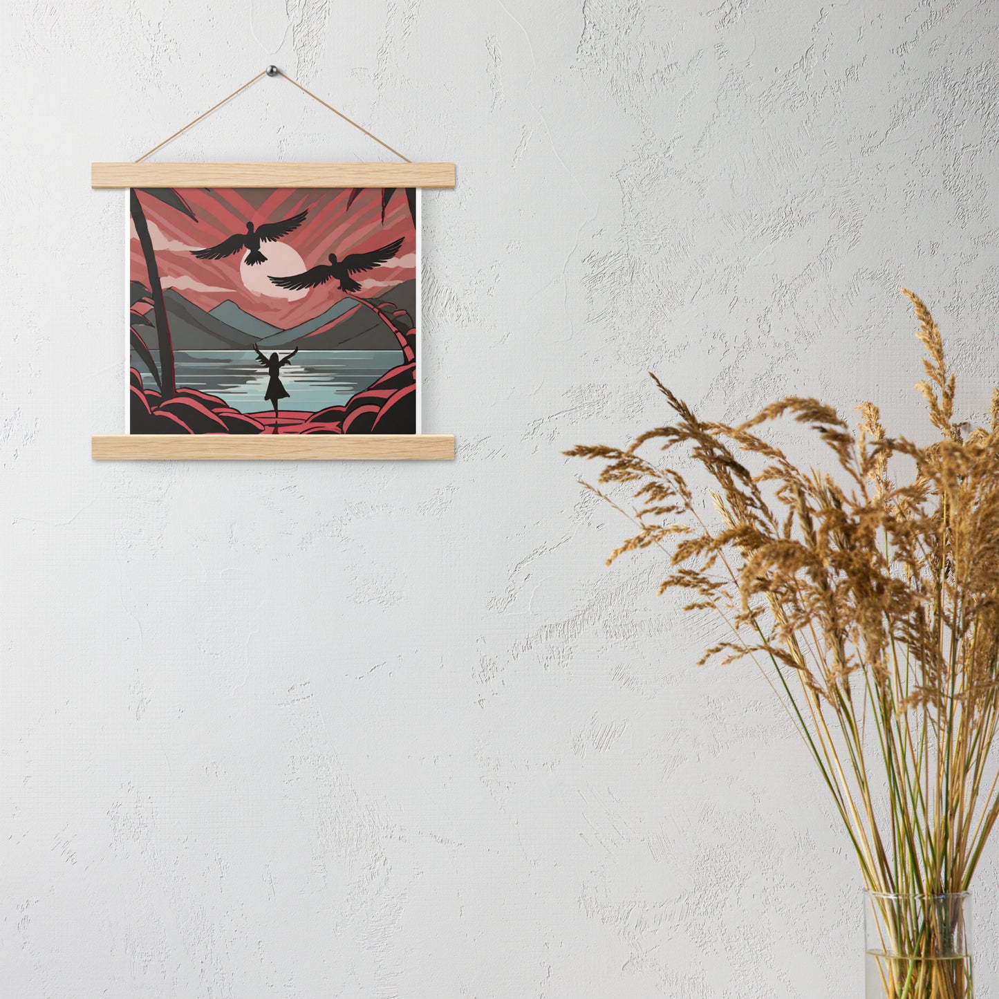 Angel Beach Wooden-Framed Wall Hanging by Seraphim International