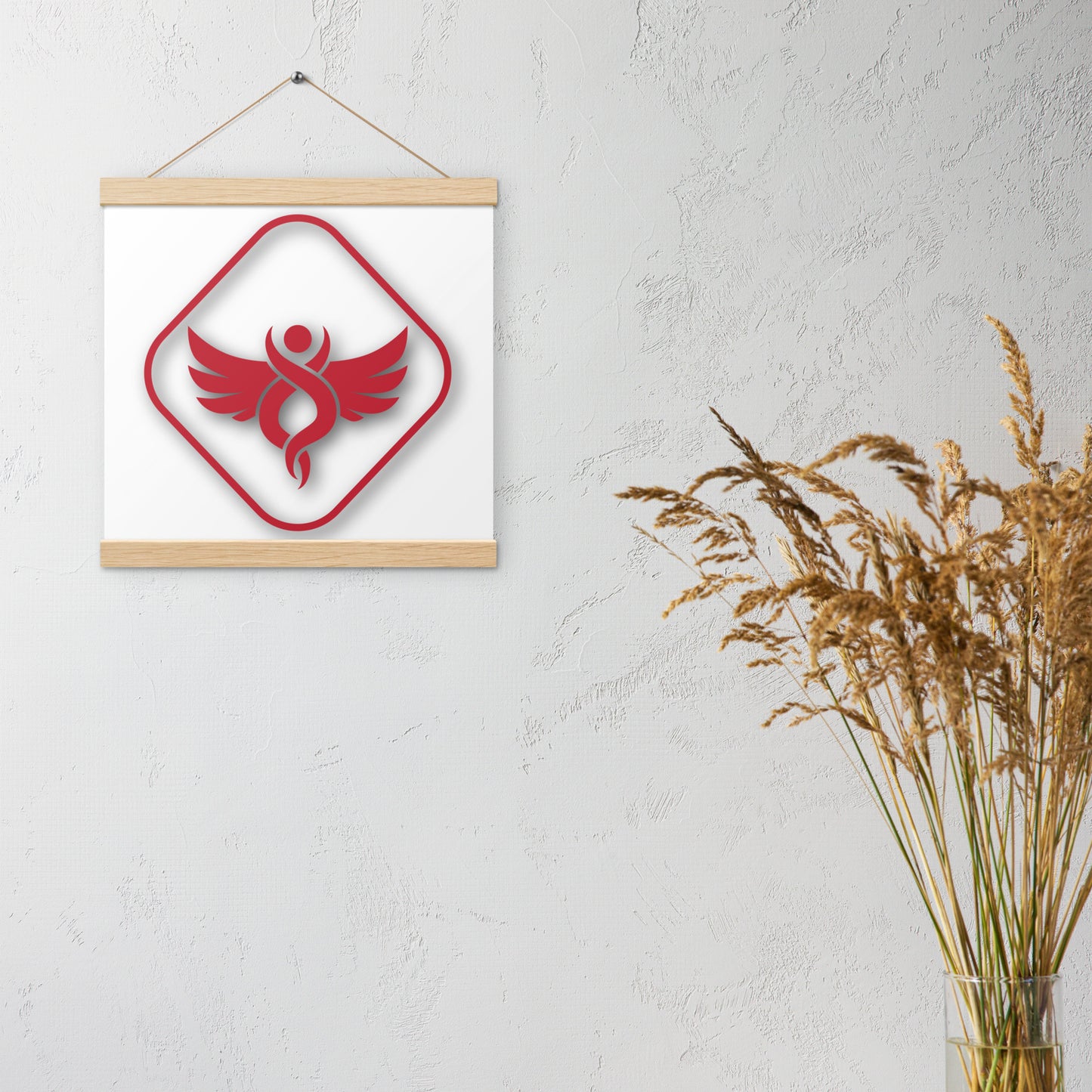 Iconic Angel Wooden-Framed Wall Hanging
