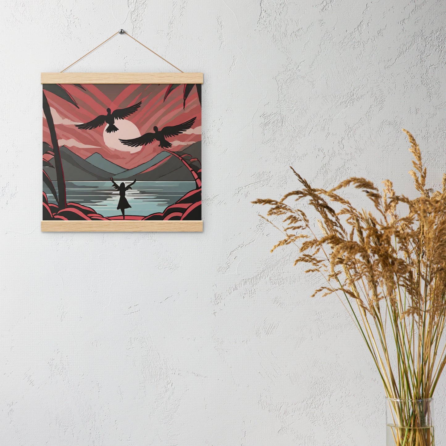 Angel Beach Wooden-Framed Wall Hanging by Seraphim International