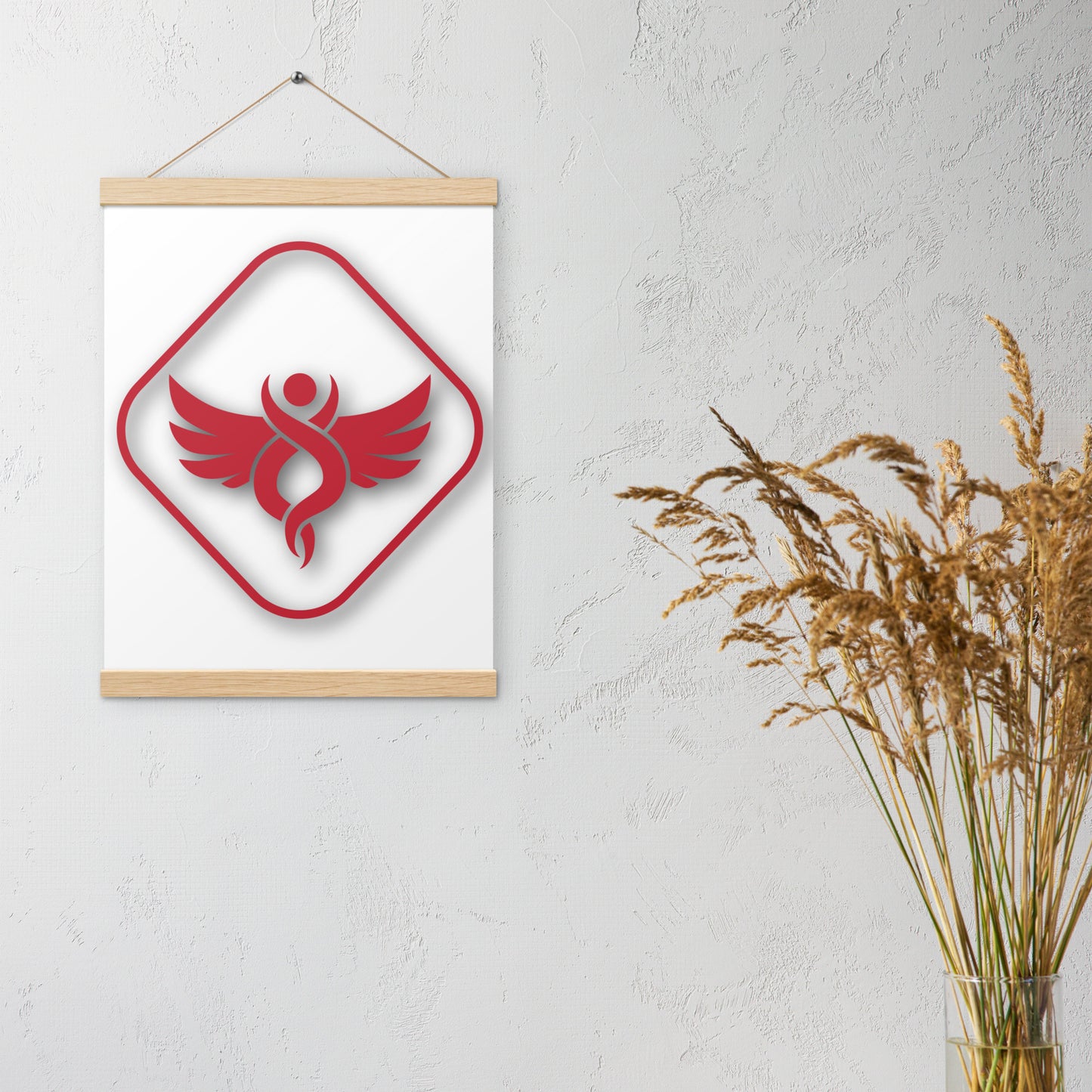 Iconic Angel Wooden-Framed Wall Hanging