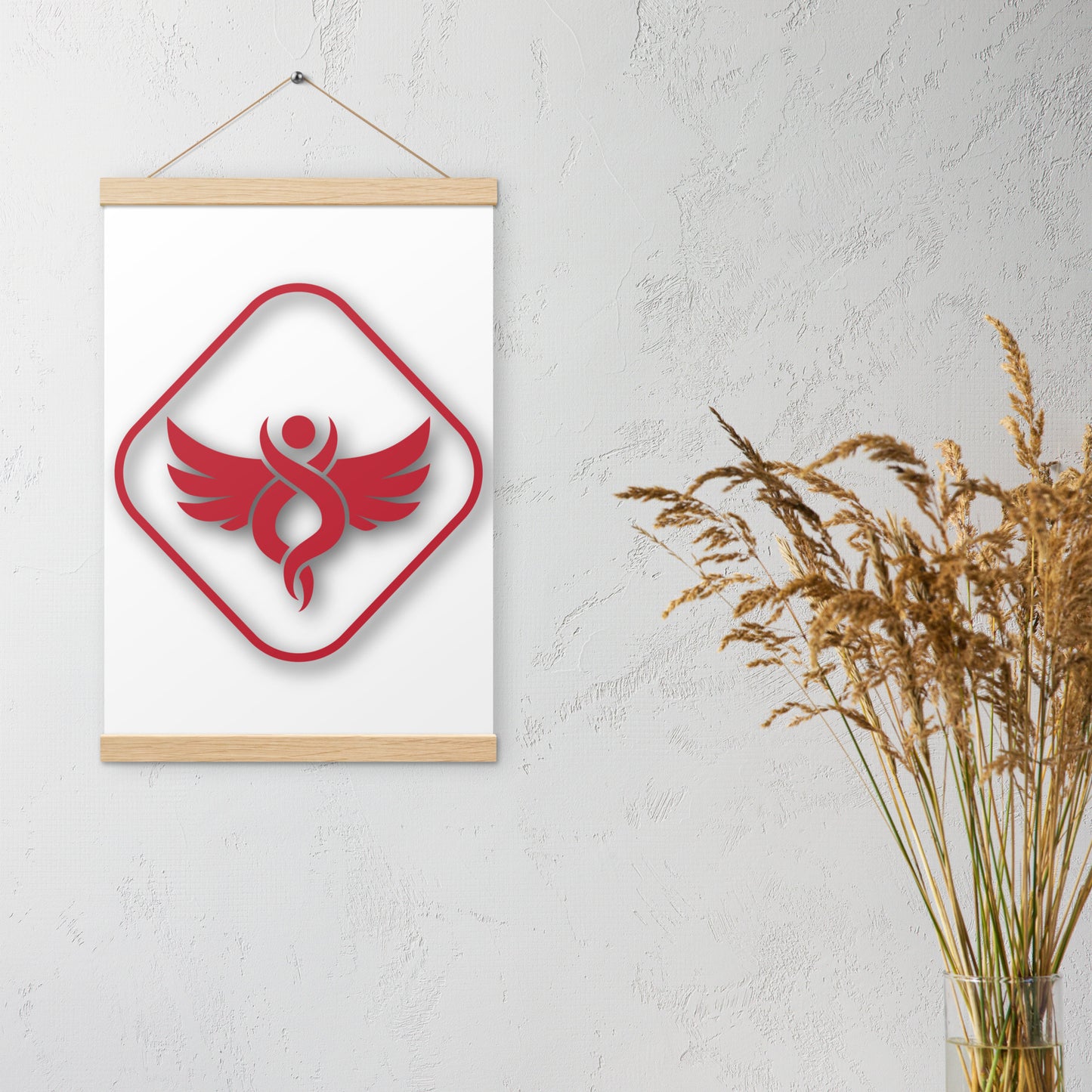 Iconic Angel Wooden-Framed Wall Hanging