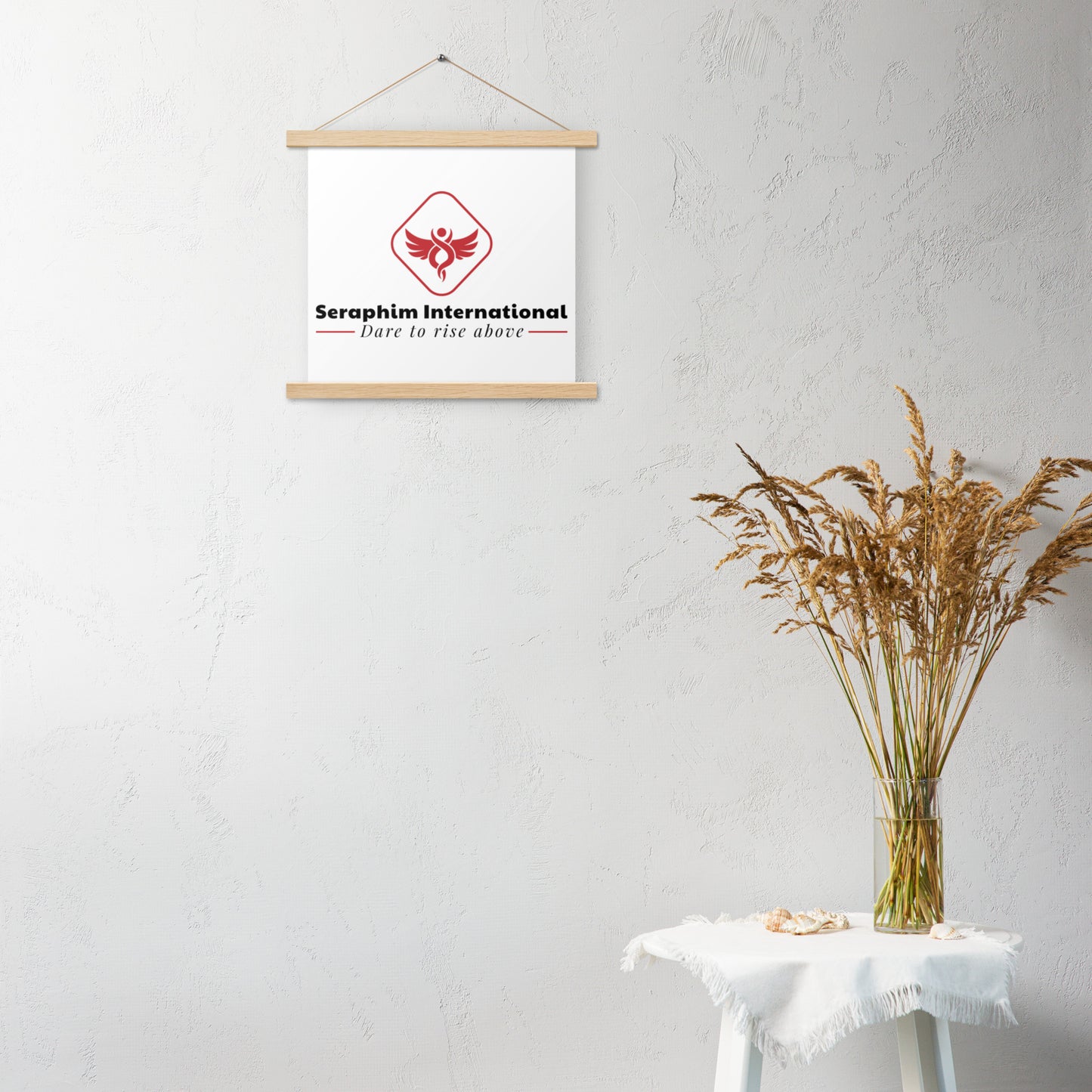 Seraphim International logo wall hanger