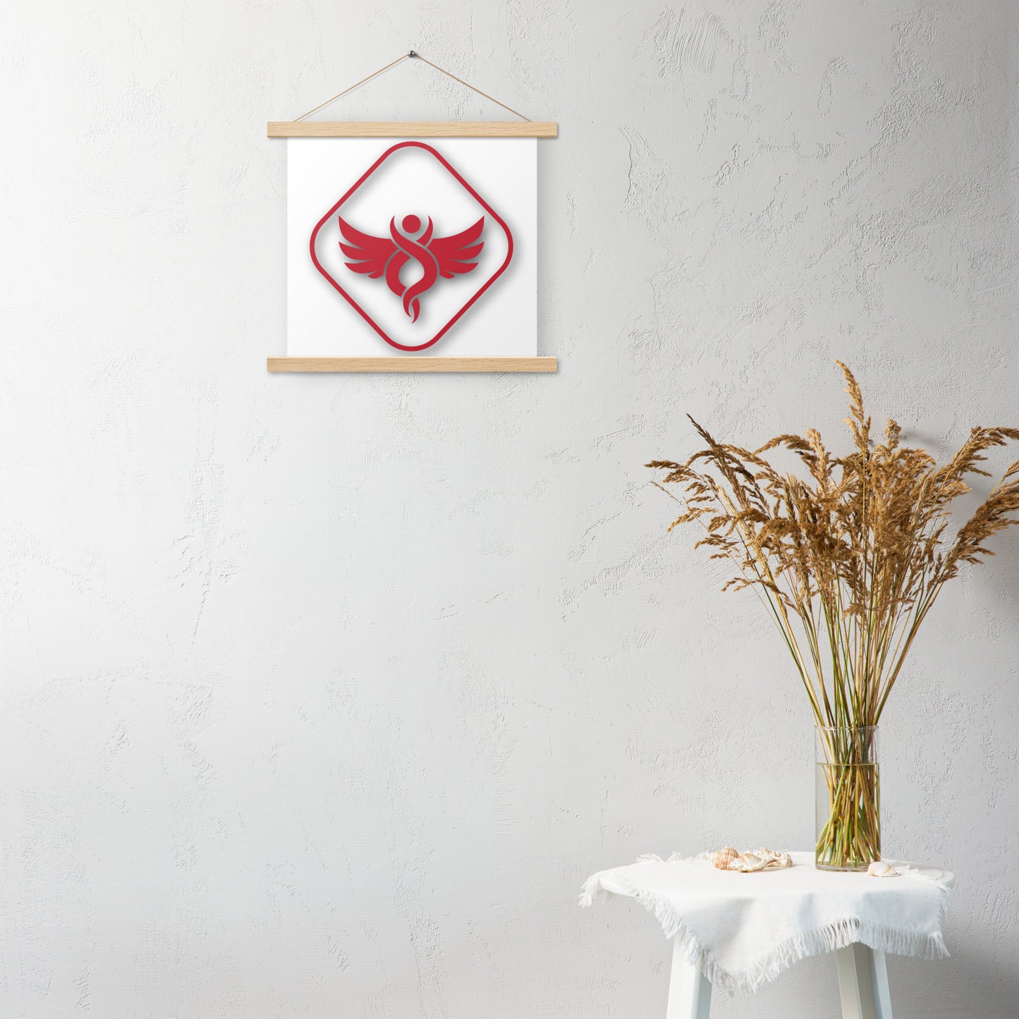 Iconic Angel Wooden-Framed Wall Hanging