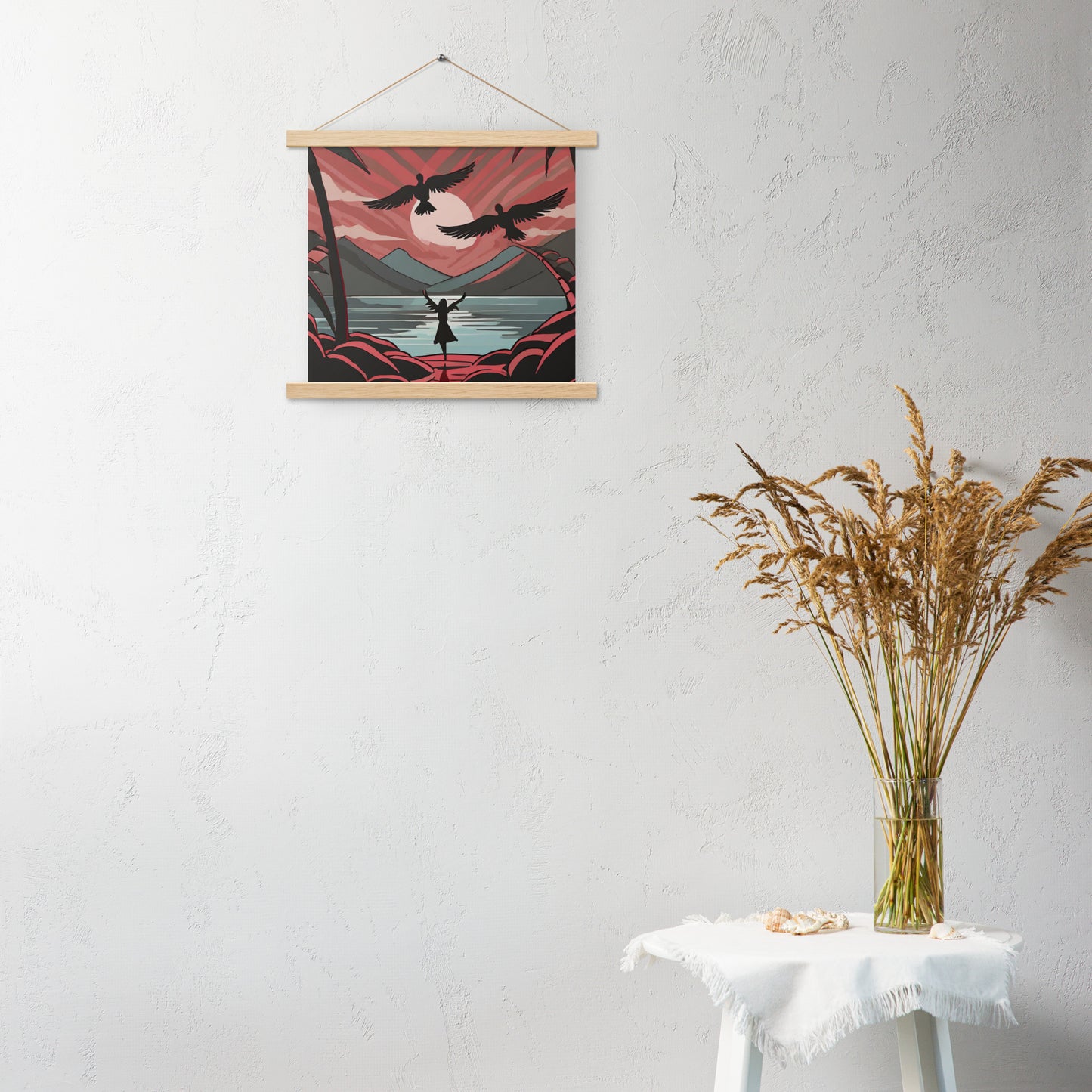 Angel Beach Wooden-Framed Wall Hanging by Seraphim International