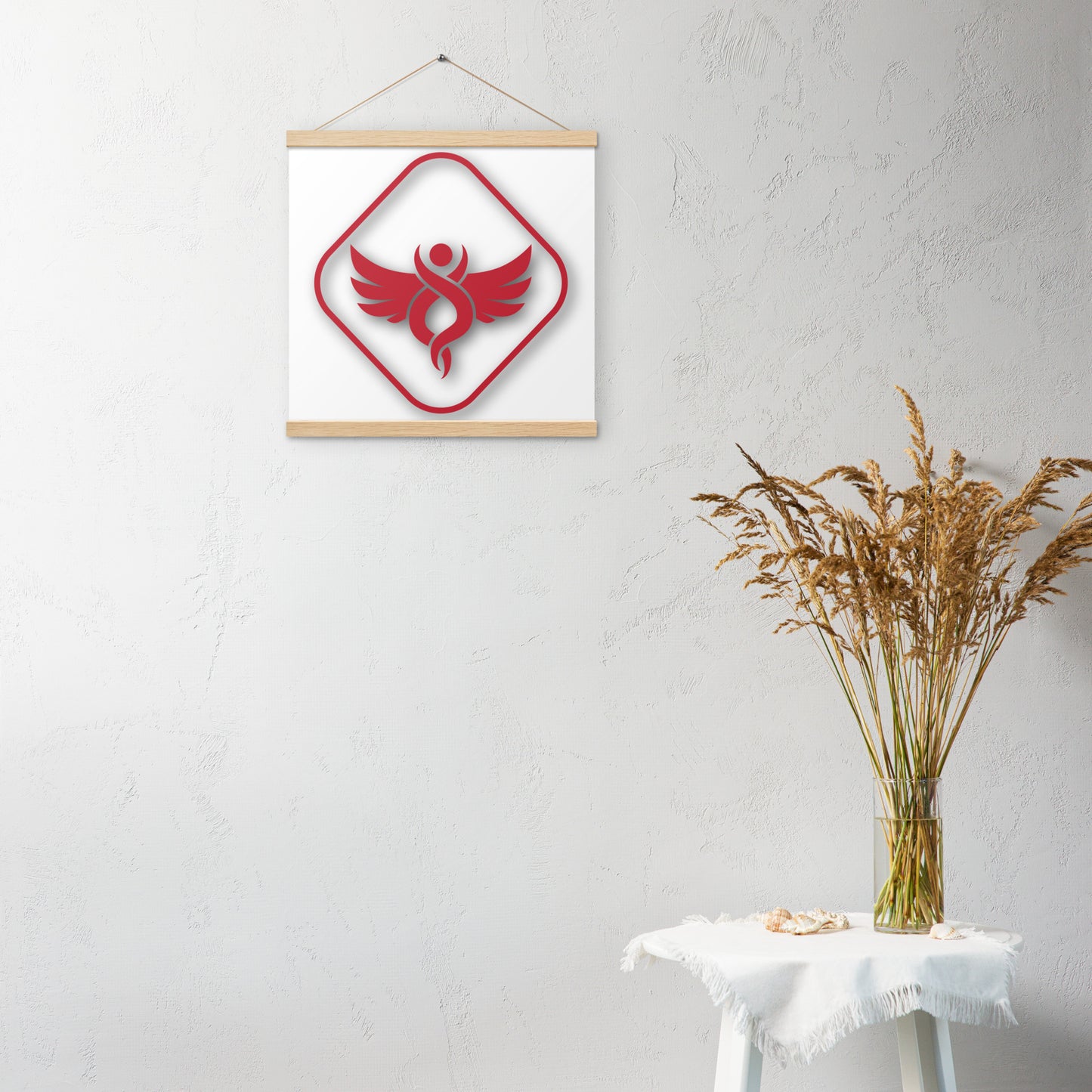 Iconic Angel Wooden-Framed Wall Hanging