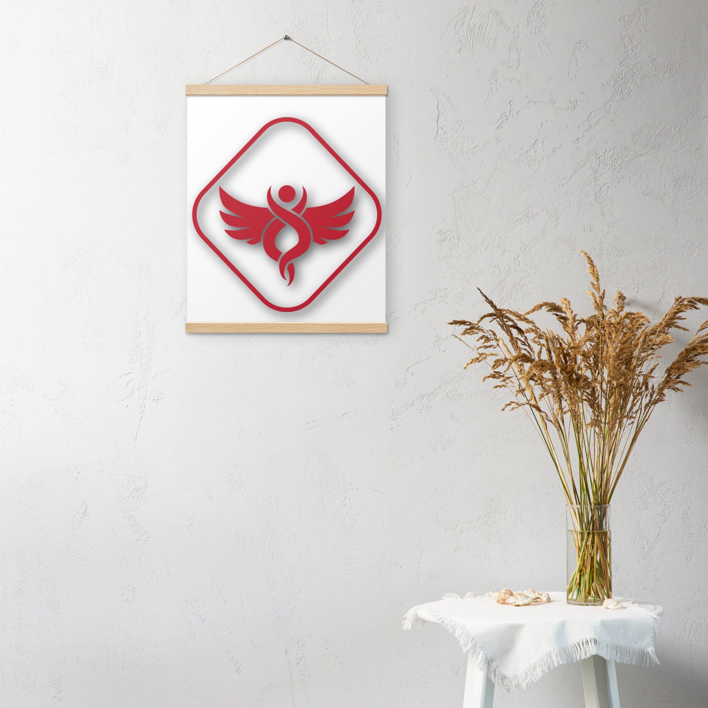 Iconic Angel Wooden-Framed Wall Hanging