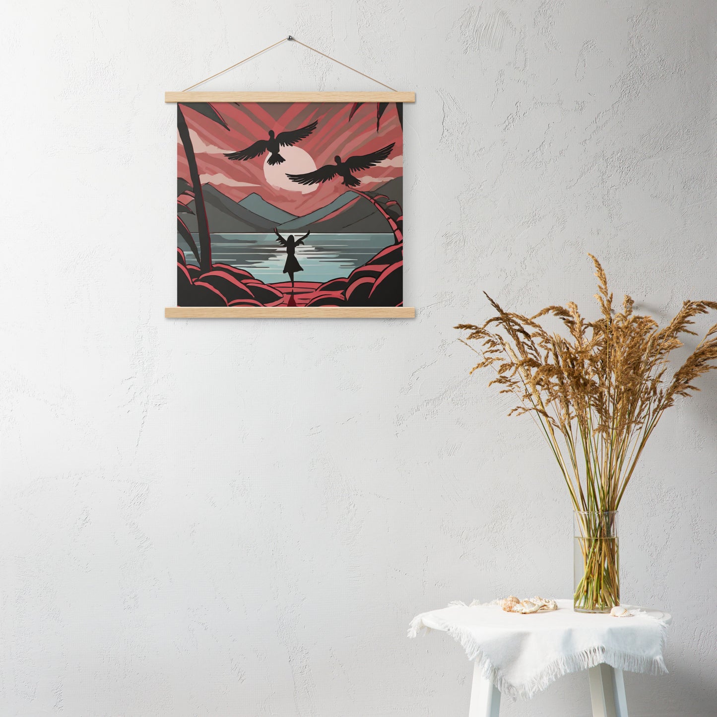 Angel Beach Wooden-Framed Wall Hanging by Seraphim International