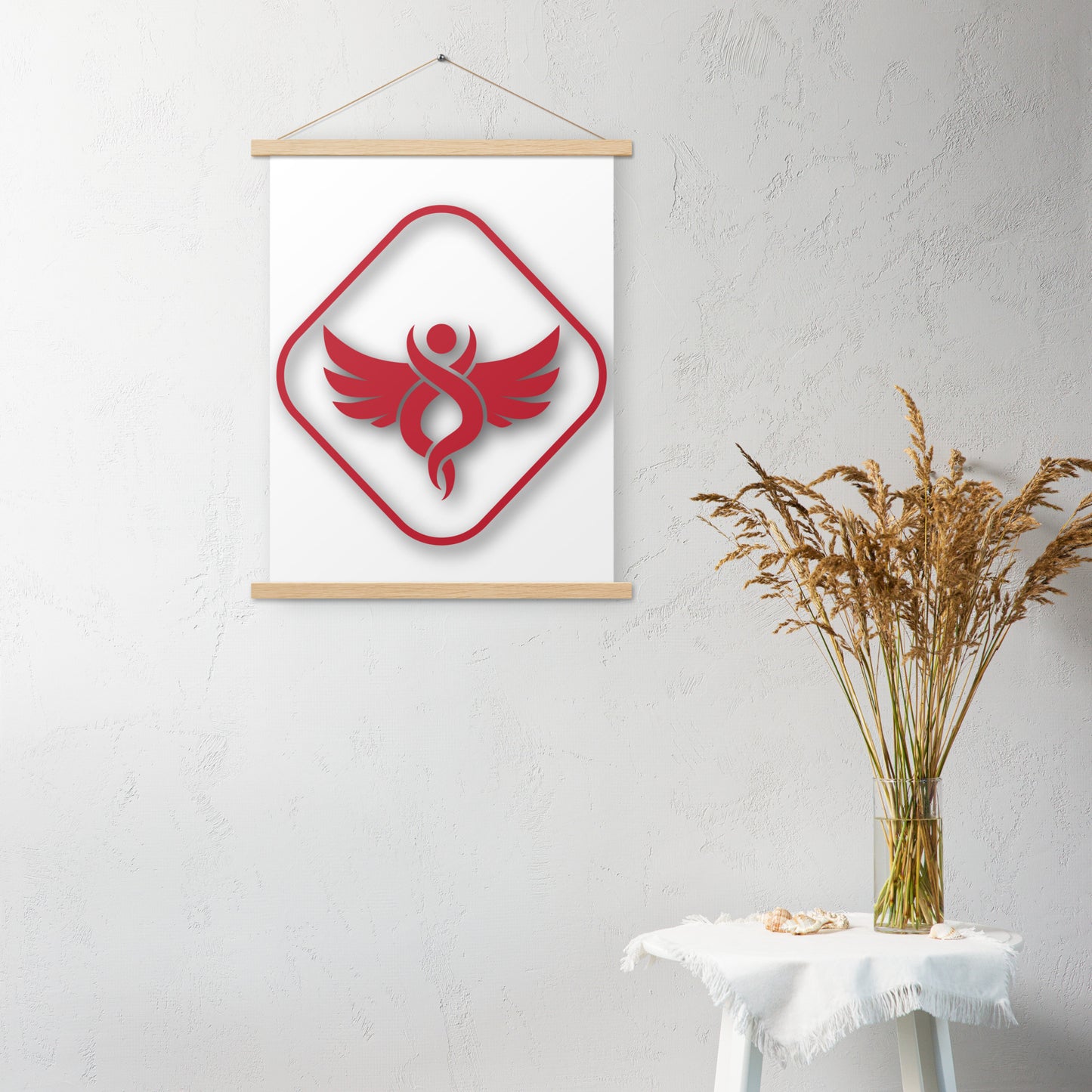 Iconic Angel Wooden-Framed Wall Hanging