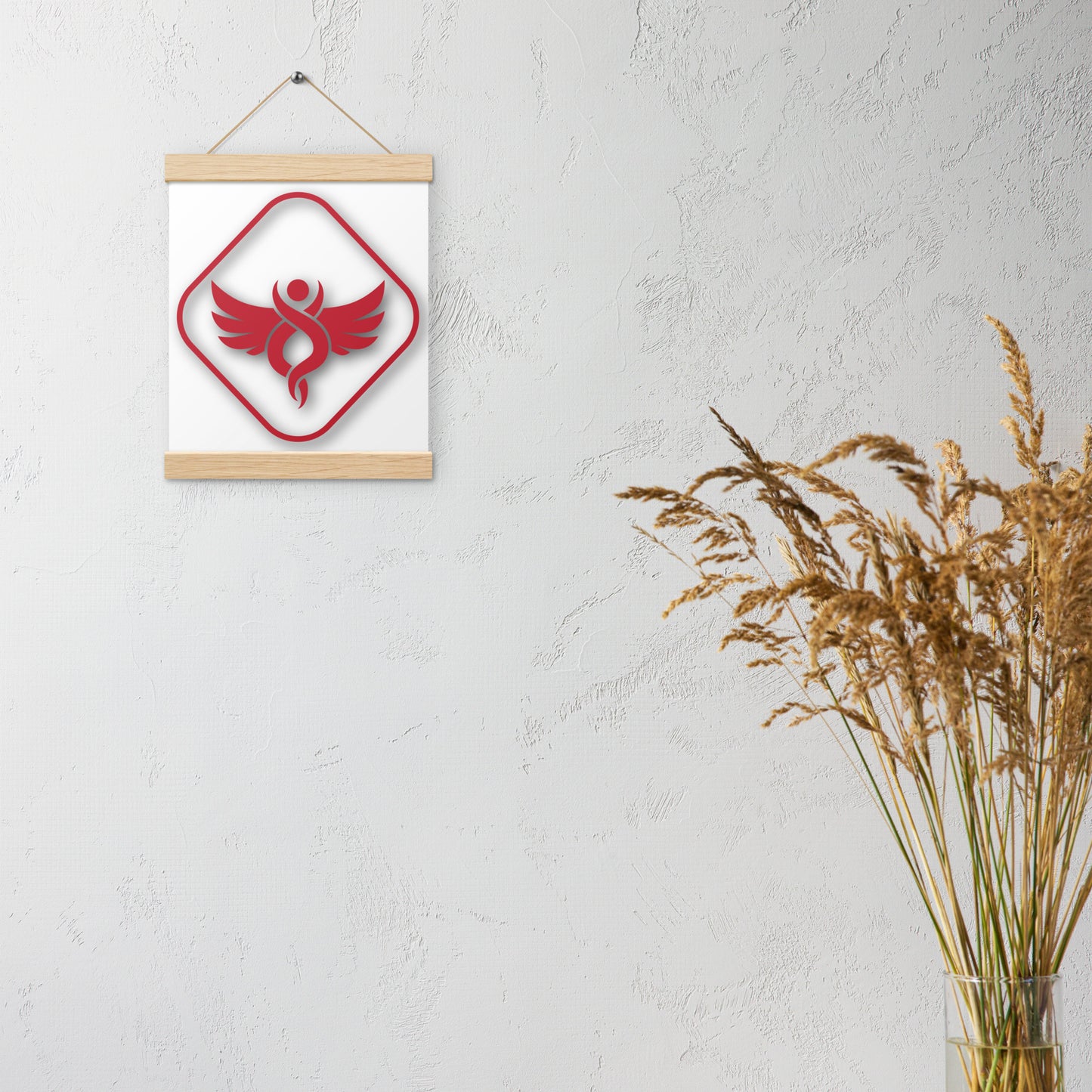 Iconic Angel Wooden-Framed Wall Hanging
