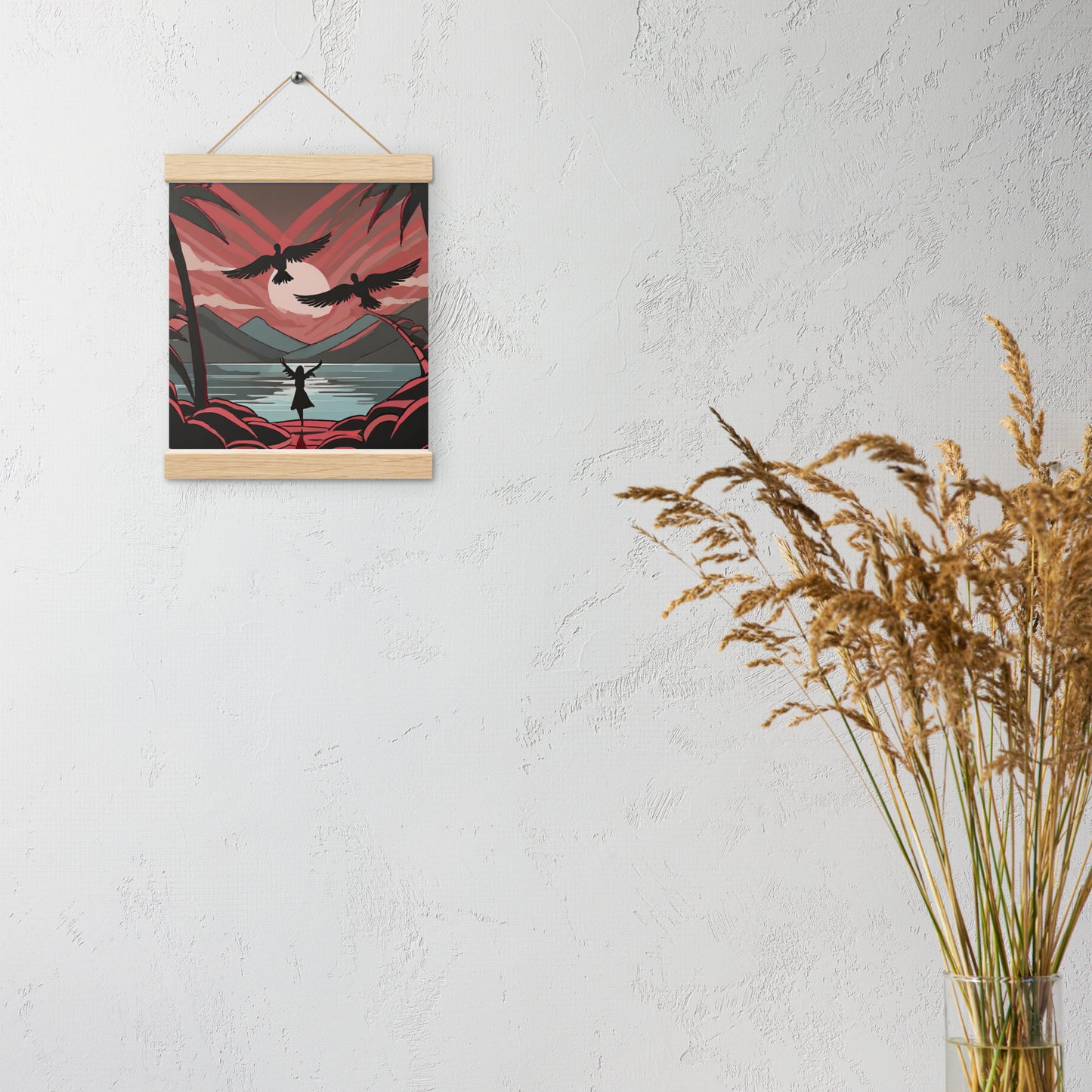 Angel Beach Wooden-Framed Wall Hanging by Seraphim International