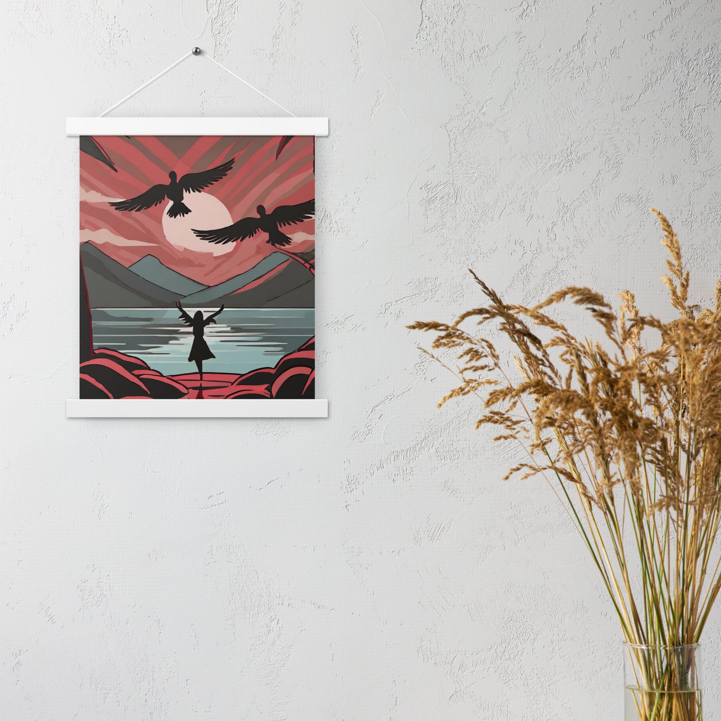 Angel Beach Wooden-Framed Wall Hanging by Seraphim International