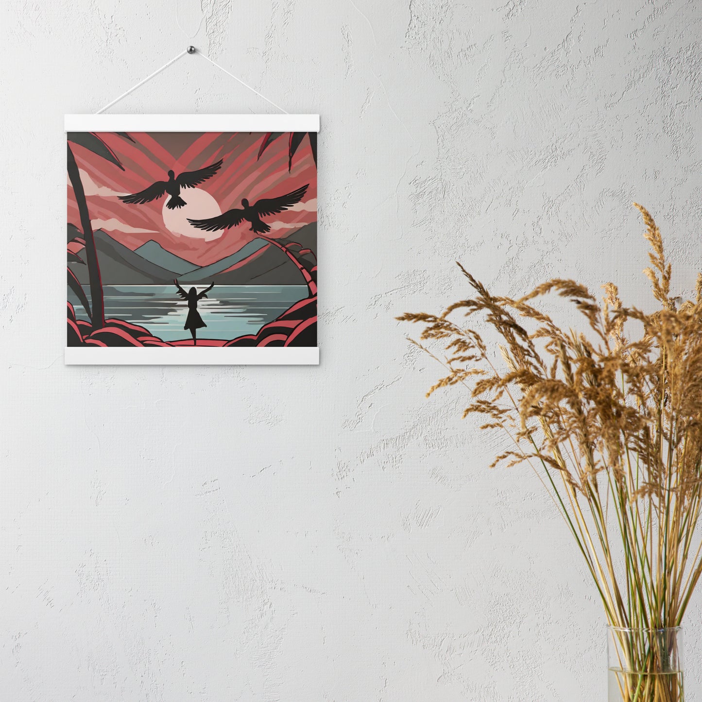 Angel Beach Wooden-Framed Wall Hanging by Seraphim International