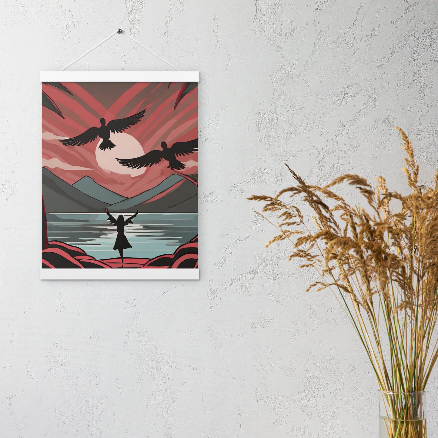 Angel Beach Wooden-Framed Wall Hanging by Seraphim International