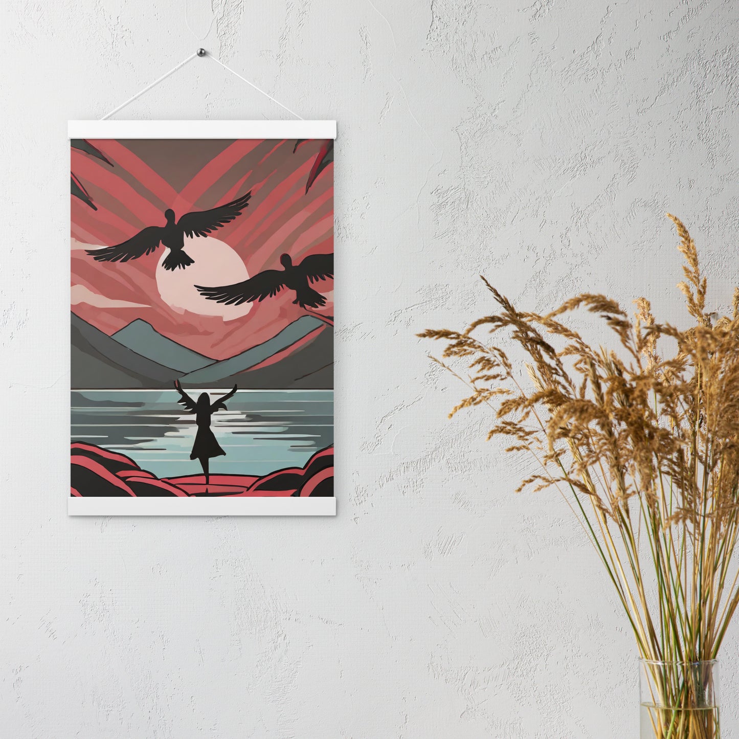 Angel Beach Wooden-Framed Wall Hanging by Seraphim International