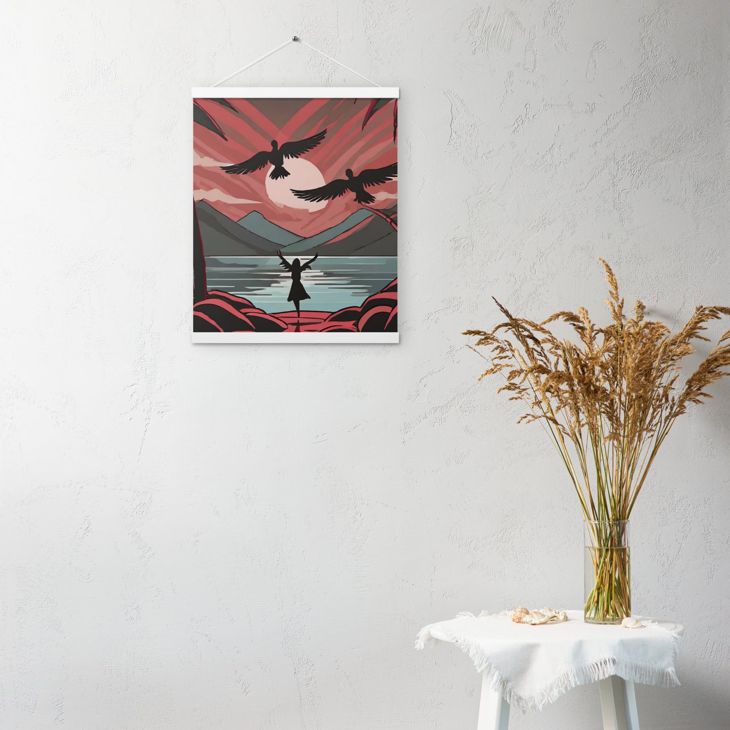 Angel Beach Wooden-Framed Wall Hanging by Seraphim International