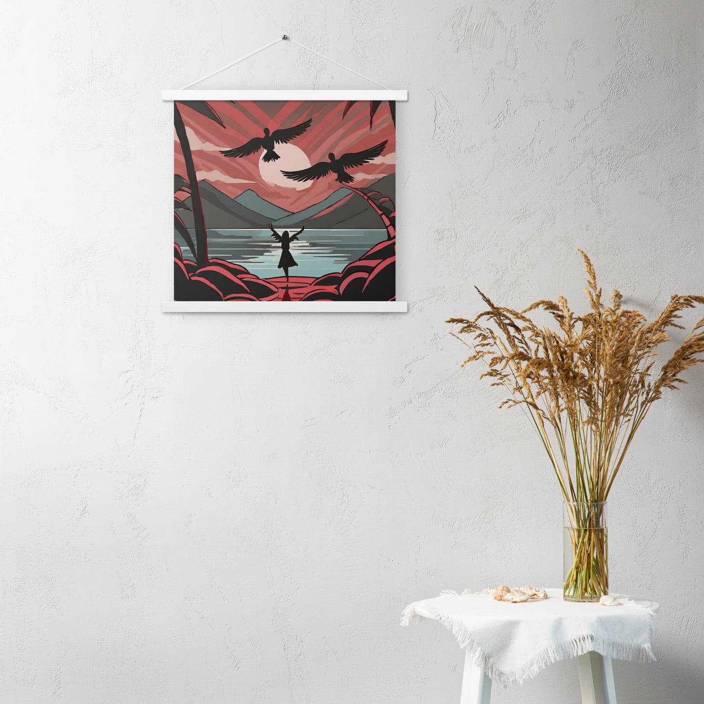 Angel Beach Wooden-Framed Wall Hanging by Seraphim International