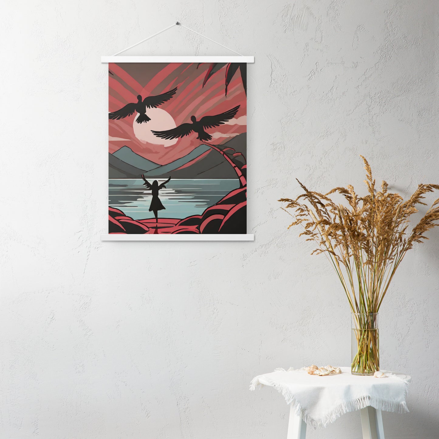 Angel Beach Wooden-Framed Wall Hanging by Seraphim International