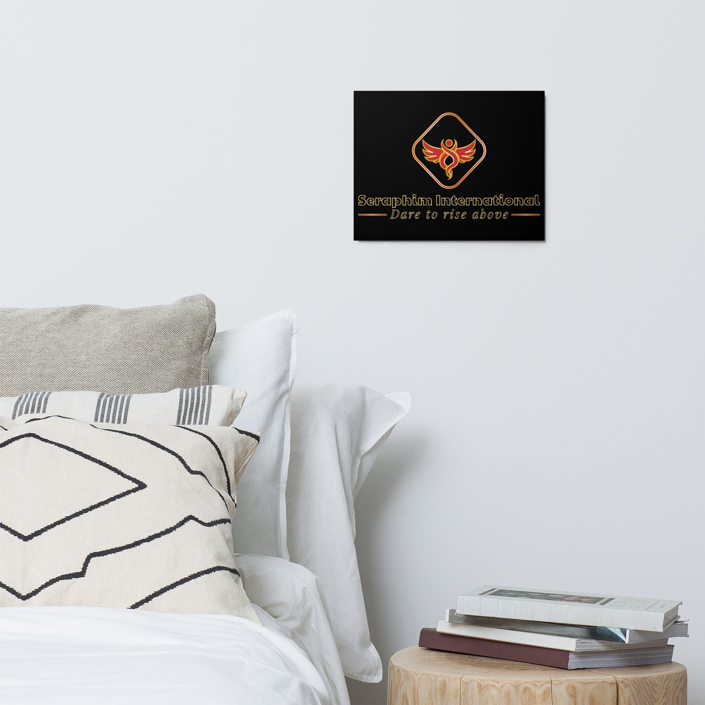 Ebony and Gold Seraphim International Metal Print